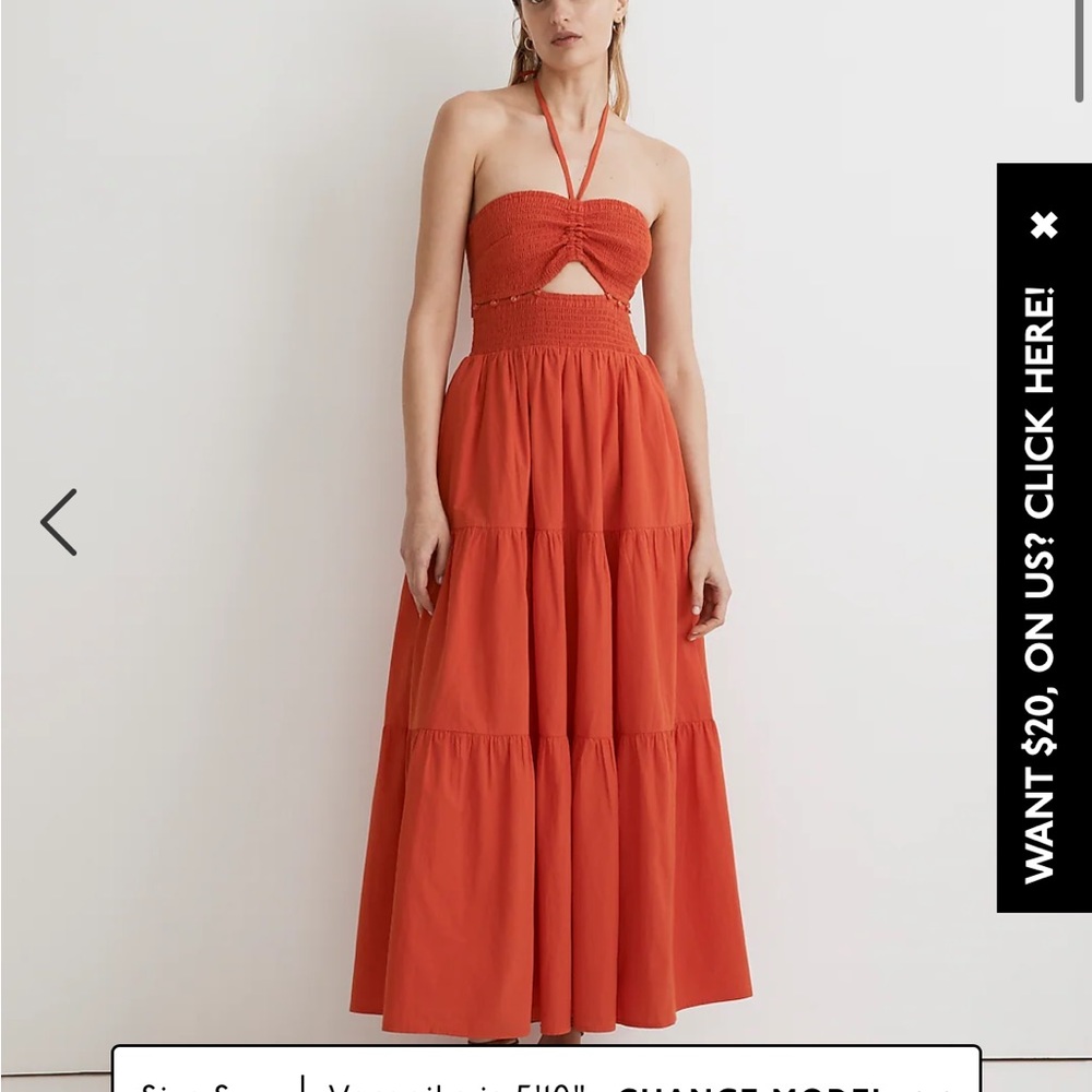 Madewell 2 piece Modular Halter Midi Dress